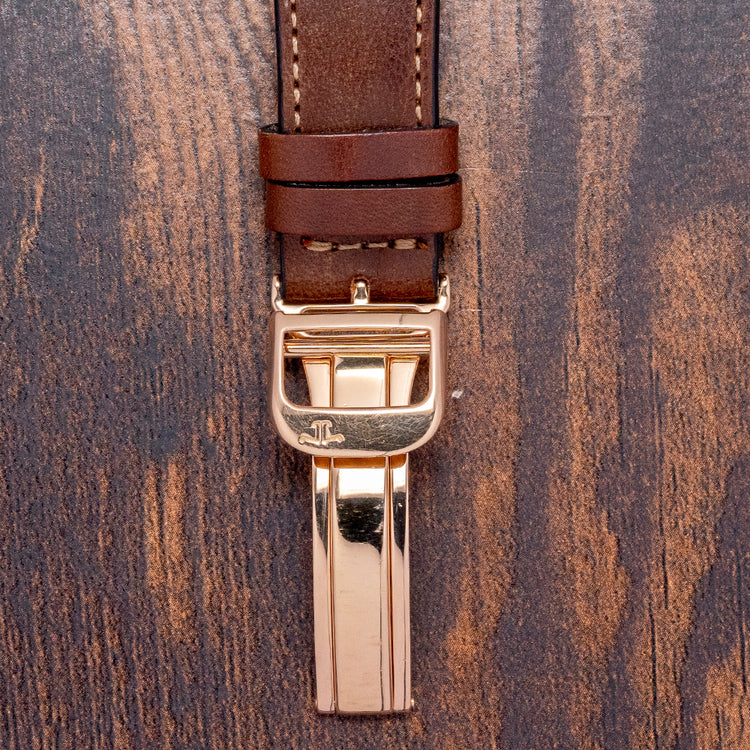 2000s Jaeger LeCoultre Reveil Alarm 18ct Rose Gold 141.2.97