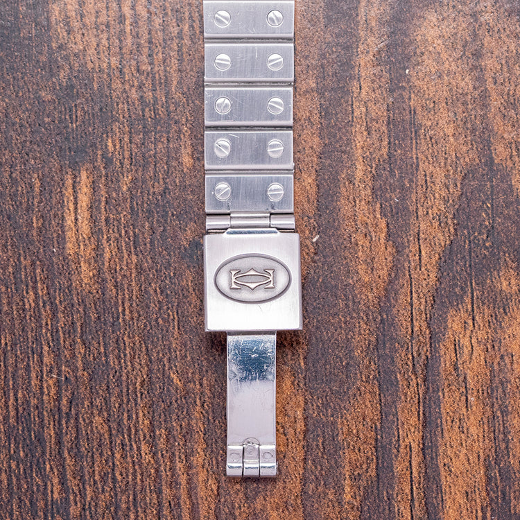 1980s Cartier Santos Carrée Burgundy Lacquer Dial 2960
