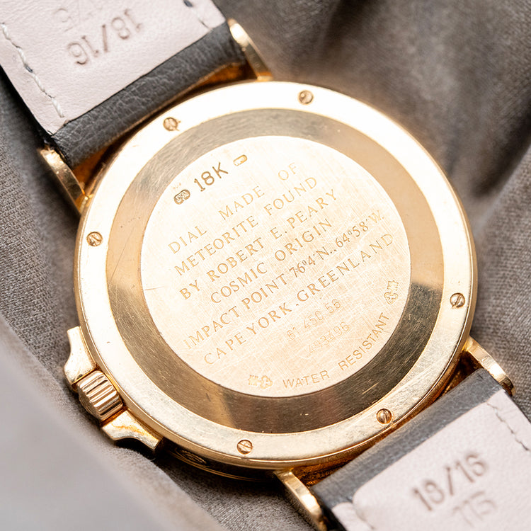 1990s Corum Meteorite Peary Moonphase 18ct Gold Automatic 34mm