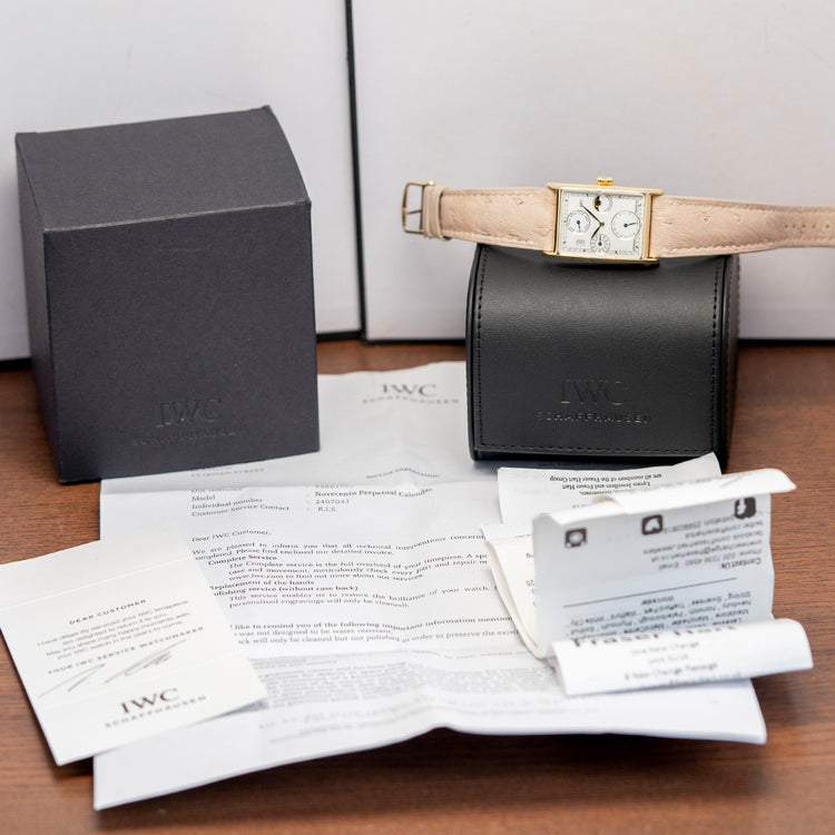 1990s IWC Novecento Perpetual Calendar Automatic 18ct Gold 3545