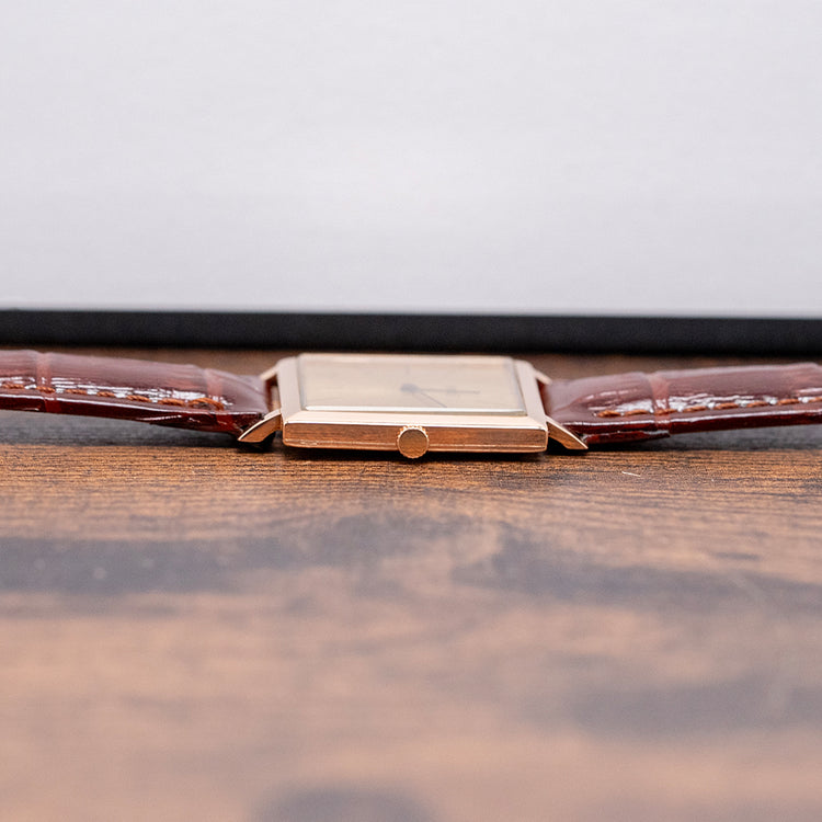 1960s Piaget 18ct Pink Gold Square Manual 25mm 901
