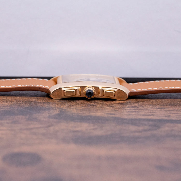 2000s Cartier Tank Française Quartz Chrono 18ct Gold 1830