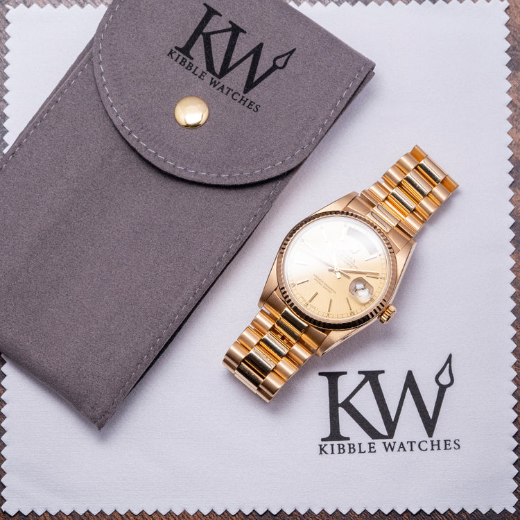 1986 Rolex Day-Date 36mm Champagne Dial 18038