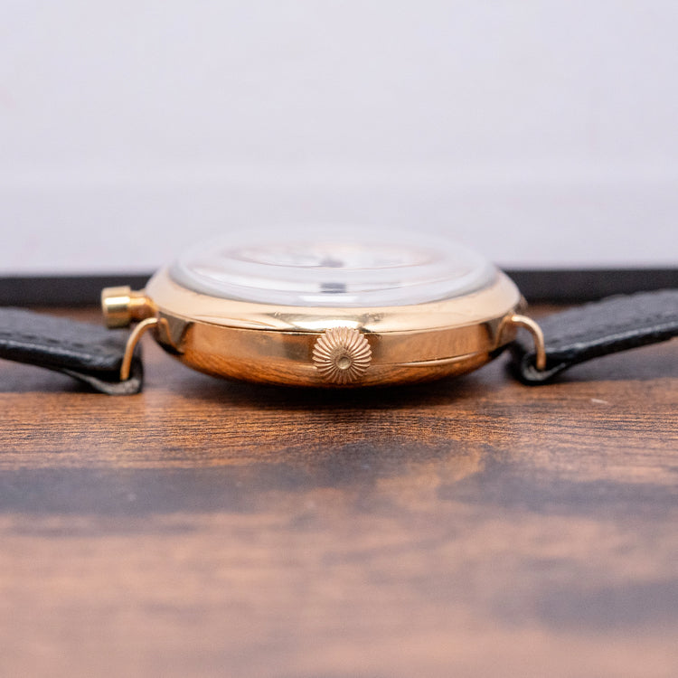 1920s Universal Watch 18ct Gold Monopusher Chronograph 41.5mm