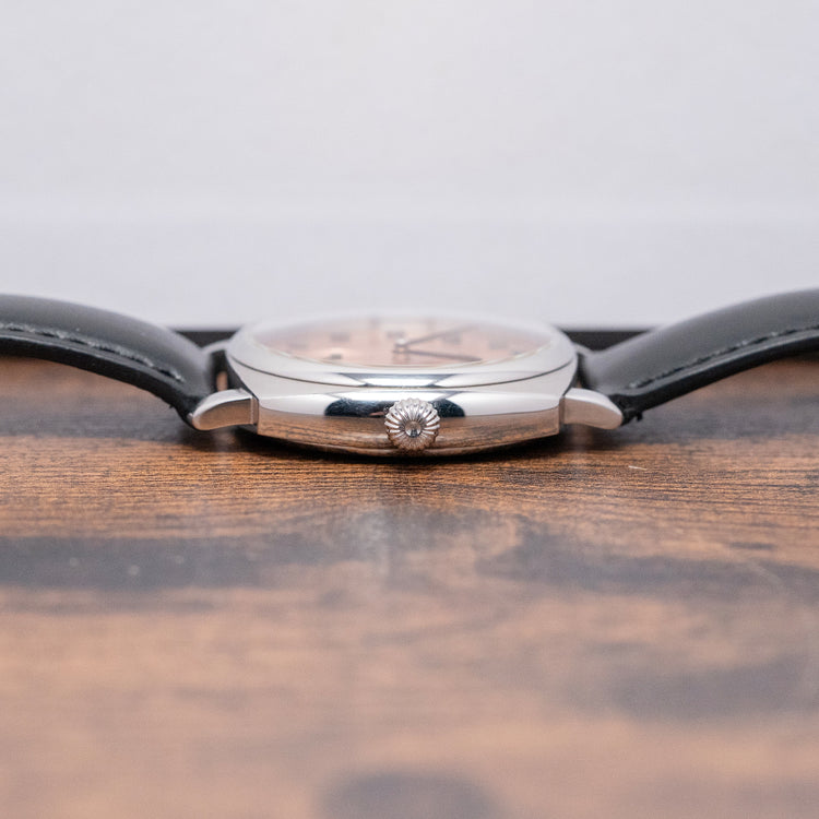 2021 Fears Brunswick Salmon Dial 38mm Exhibition Back