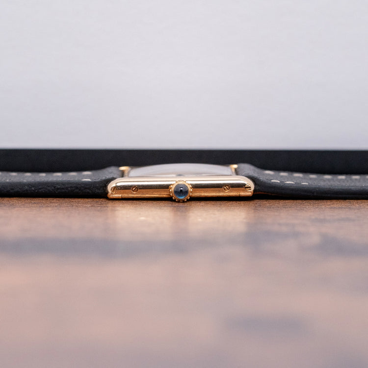 1990s Cartier Tank Louis Guilloche 18ct 96065 24x30mm