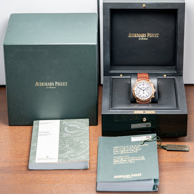 2014 Audemars Piguet Jules Audemars 18ct Rose Chrono 41mm 26100OR