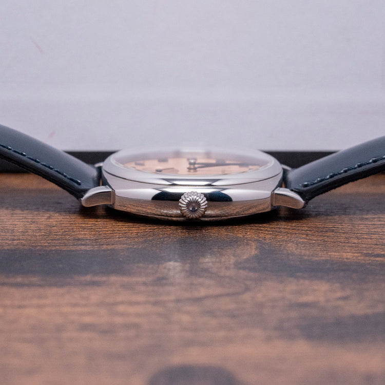 2022 Fears Brunswick Salmon Dial 38mm Exhibition Back