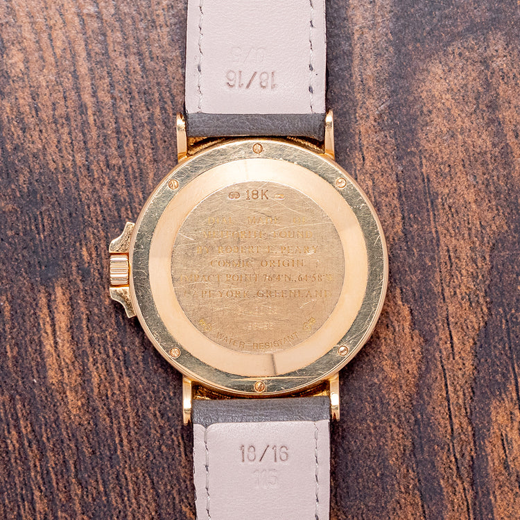 1990s Corum Meteorite Peary Moonphase 18ct Gold Automatic 34mm