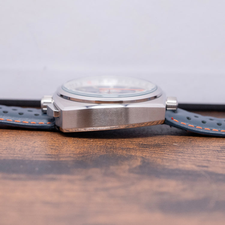 2025 Richurus Bullhead Chrono Quartz Blue on Strap 43.5mm