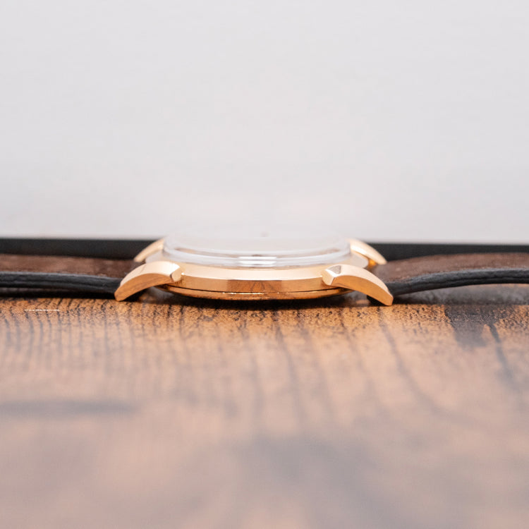 1950s Fleuron 18ct Pink Gold Bombe Lugs 35mm Manual