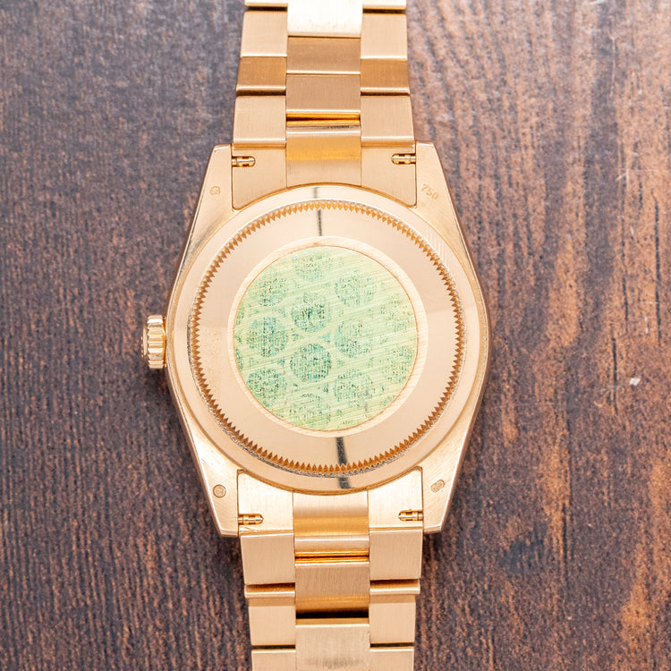 2006 Rolex Day-Date 36mm Yellow Gold 118238 Green Dial
