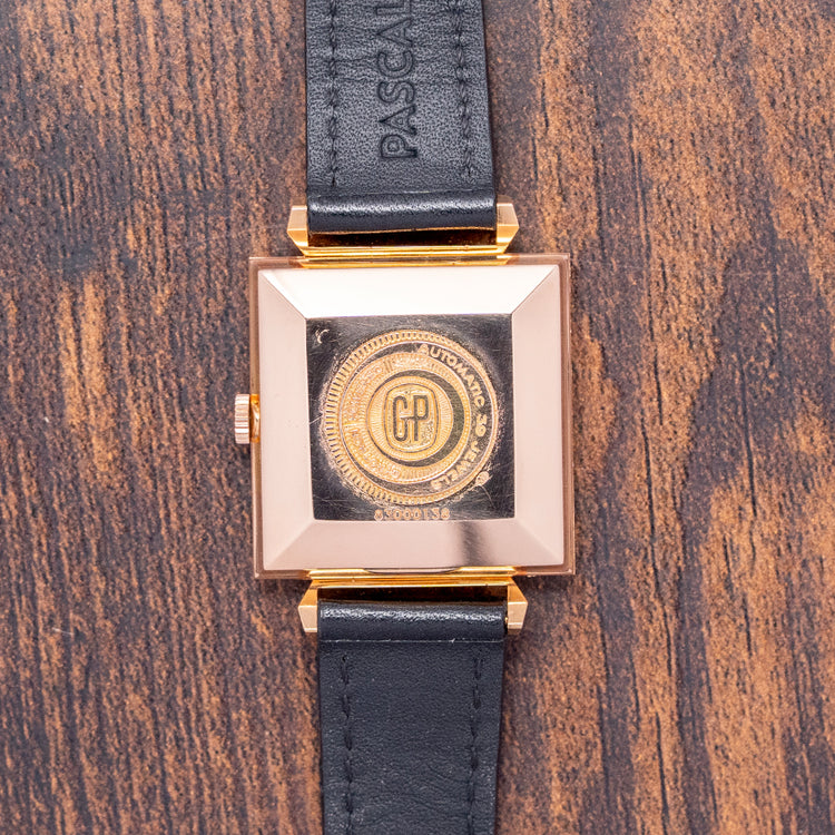 1960s Girard-Perregaux 18ct Pink Gold Square Art Deco Auto