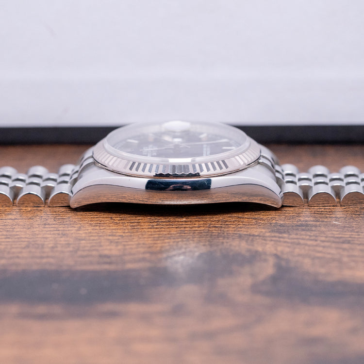 2018 Rolex Datejust Black 36mm Jubilee Roulette Date 116234