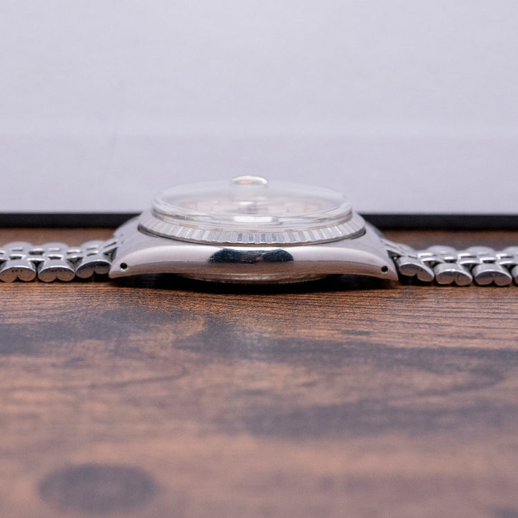 1978 Rolex Datejust 36mm Linen Dial Engine-Turned Bezel 1603