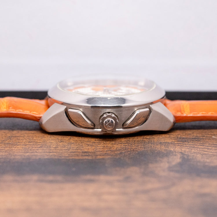 2000s Villemont 18ct White Gold Split Second Chronograph 43mm