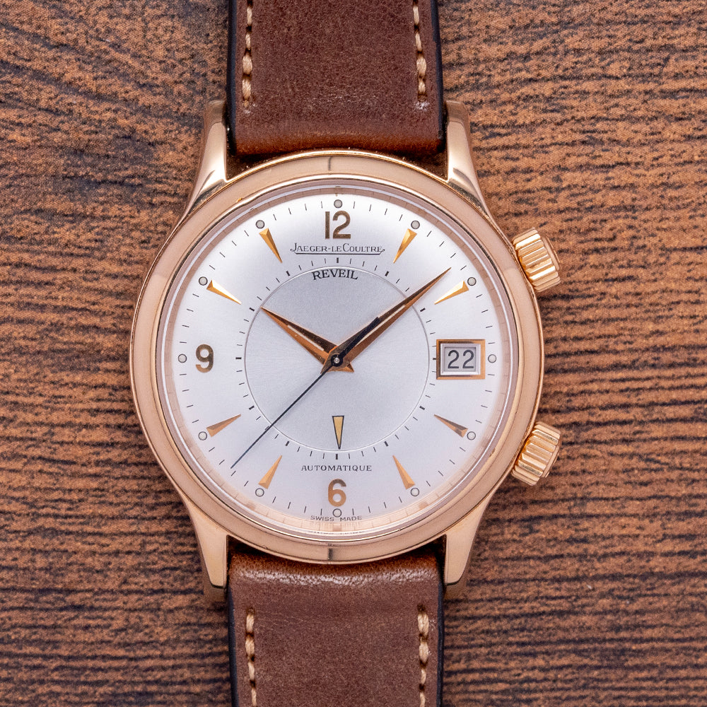 Réveil De Voyage Jaeger-LeCoultre Vintage - Mécanique Suisse - Boîtier Rouge - Cadran Blanc