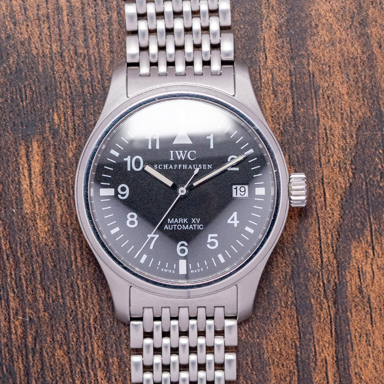 1990s IWC Pilot Mark XV Tritium on Bracelet 38mm IW325301