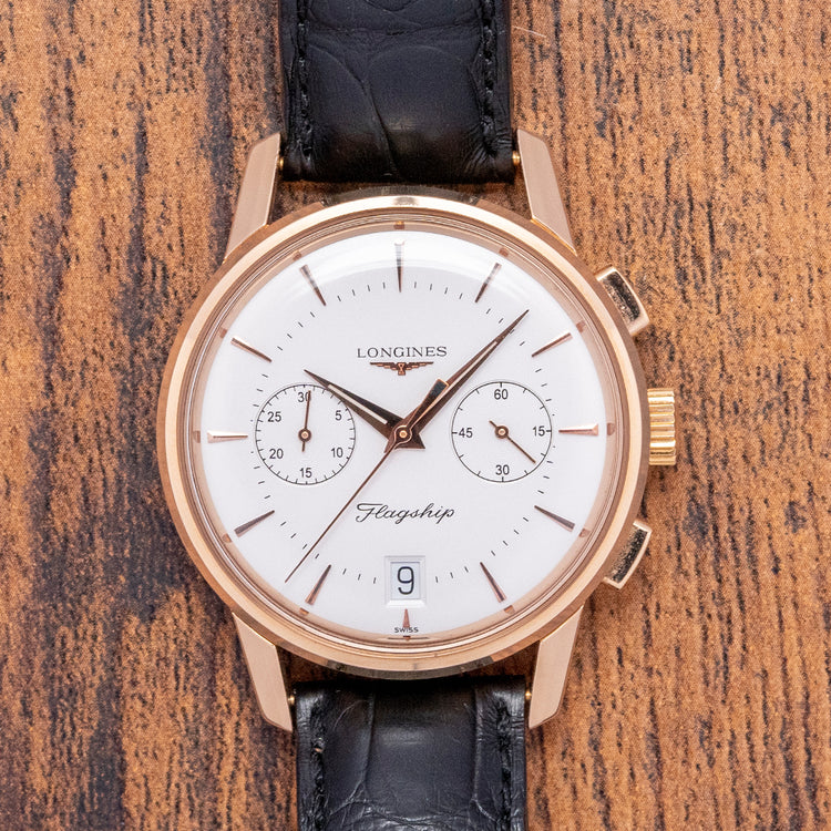 2008 Longines Heritage Flagship Chronograph 18ct Gold L4.756.6