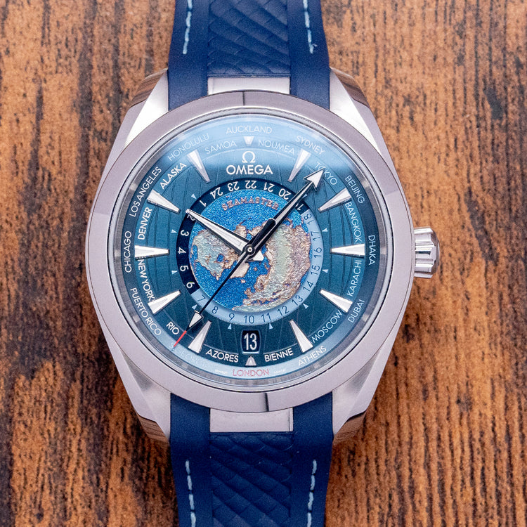 2024 Omega Aqua Terra 150M GMT Worldtimer 43mm 220.12.43.22.03.001