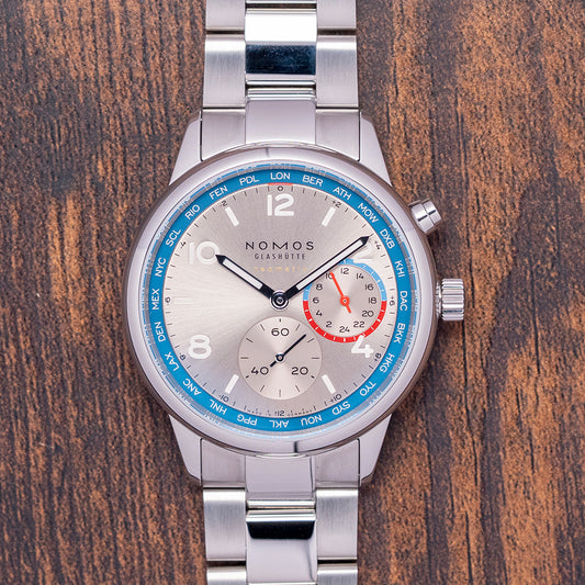 2025 Nomos Club Sport Neomatik Worldtimer Silver 40mm 791