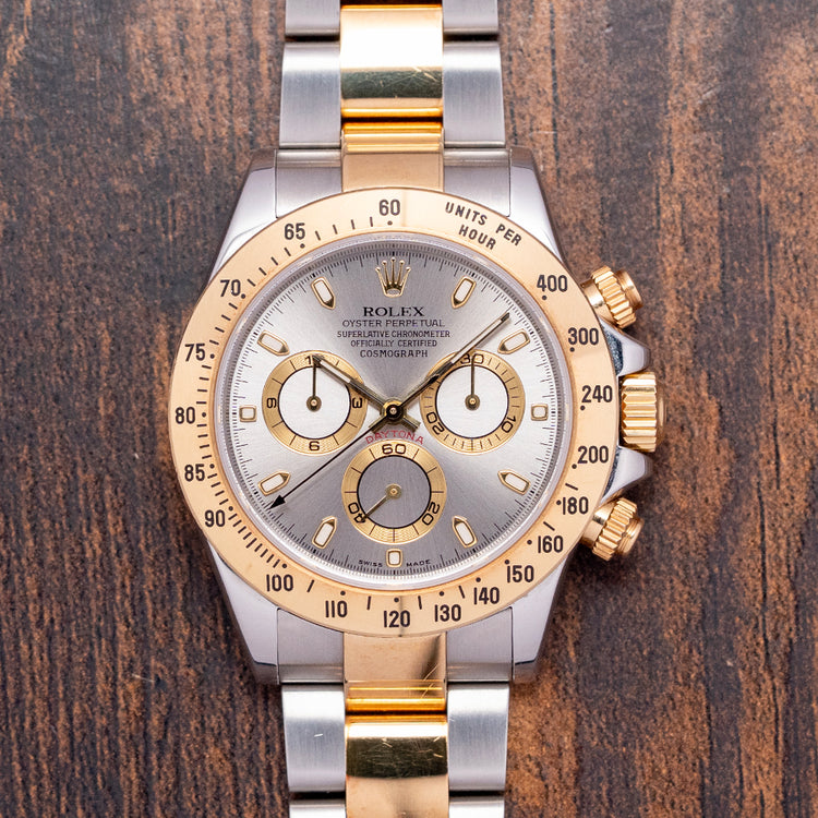 2002 Rolex Daytona Steel & Gold 'Slate' Dial 40mm Unpolished 116523