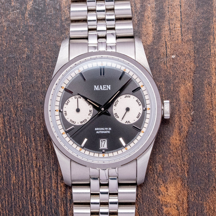 2023 Maen Brooklyn 36mm Triple Calendar Automatic