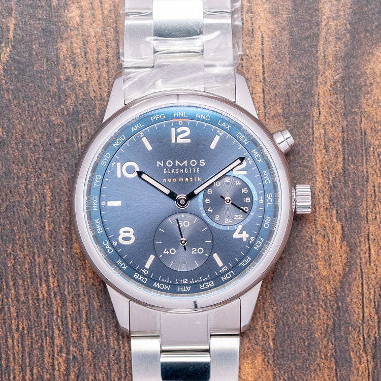 2025 Nomos Club Sport Neomatik Worldtimer Blue 40mm 790