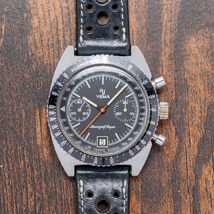 1970s YEMA Meangraf Super Chronograph Valjoux 7734 38.5mm