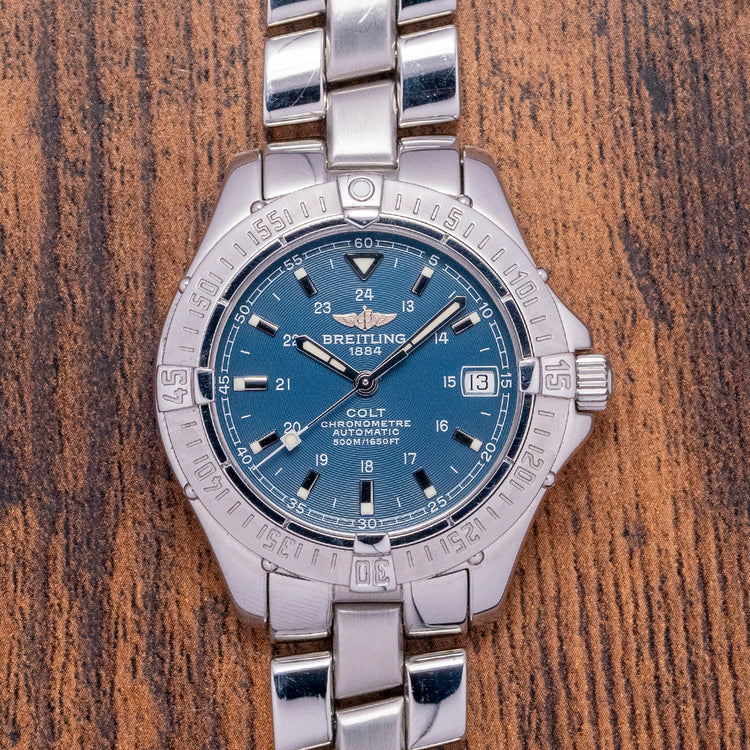 2004 Breitling Colt Automatic 'Chronometre' Blue 38mm A17350
