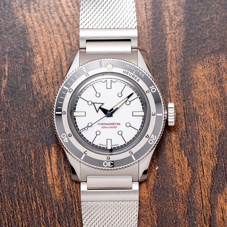 2025 Serica 5303 Diving Chronometer Porcelain White 39mm