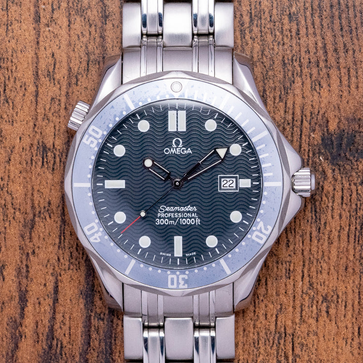 1998 Omega Seamaster 300M Quartz 41mm Faded Blue 2541.80.00