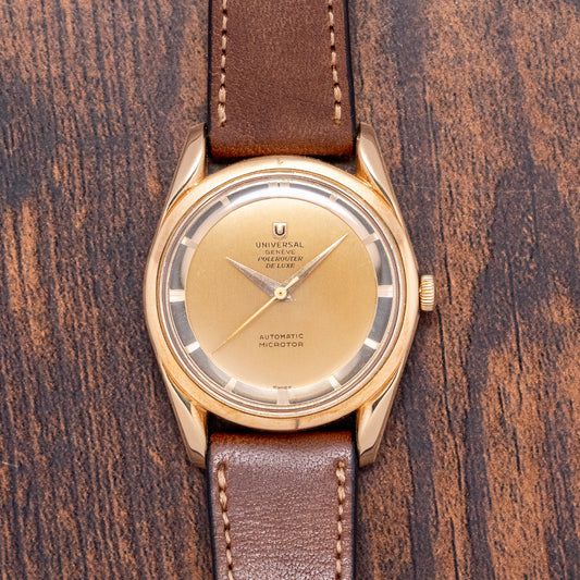 1956 Universal Geneve Polerouter Deluxe 18ct Gold 10357-1