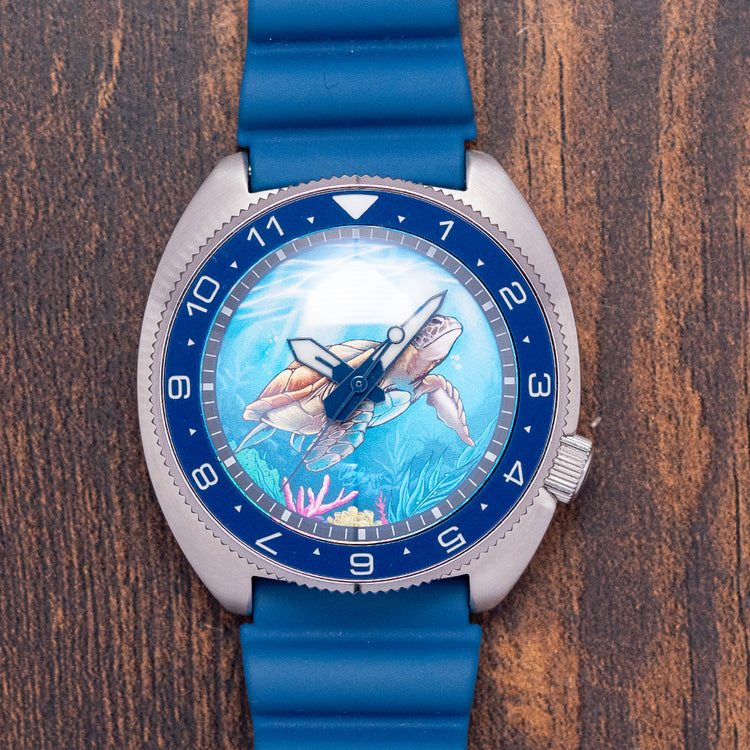 2025 Islander Automatic Blue 'Turtle' Dive Watch 43mm #ISL-301