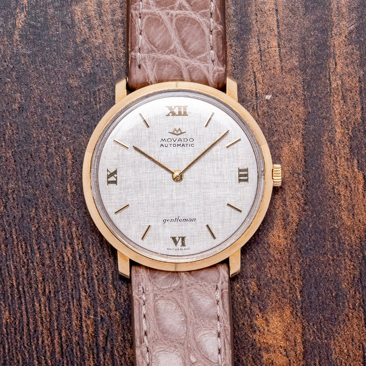 1960s Movado 'Gentleman' 18ct Gold Micro-Rotor Cal. 230 34mm