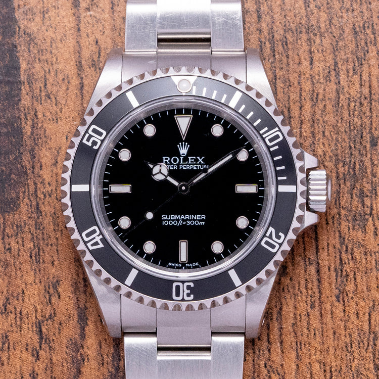 2000 Rolex Submariner No-Date Black "2-Liner" 40mm 14060M