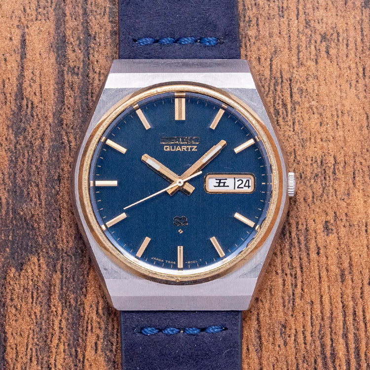 1977 Seiko Quartz 'SQ' Steel & 'Gold' 35.5mm 7546-8059