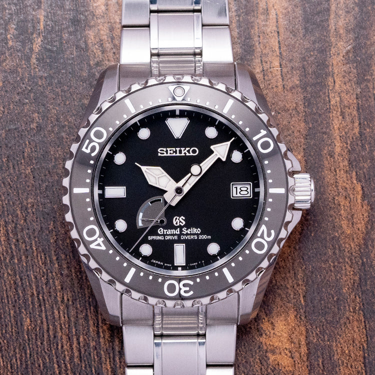 2015 Grand Seiko Spring Drive Diver Black 44mm SBGA029