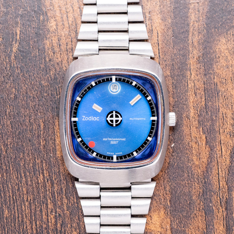 1970s Zodiac Astrographic SST "Mystery Dial" on Bracelet 35.5mm