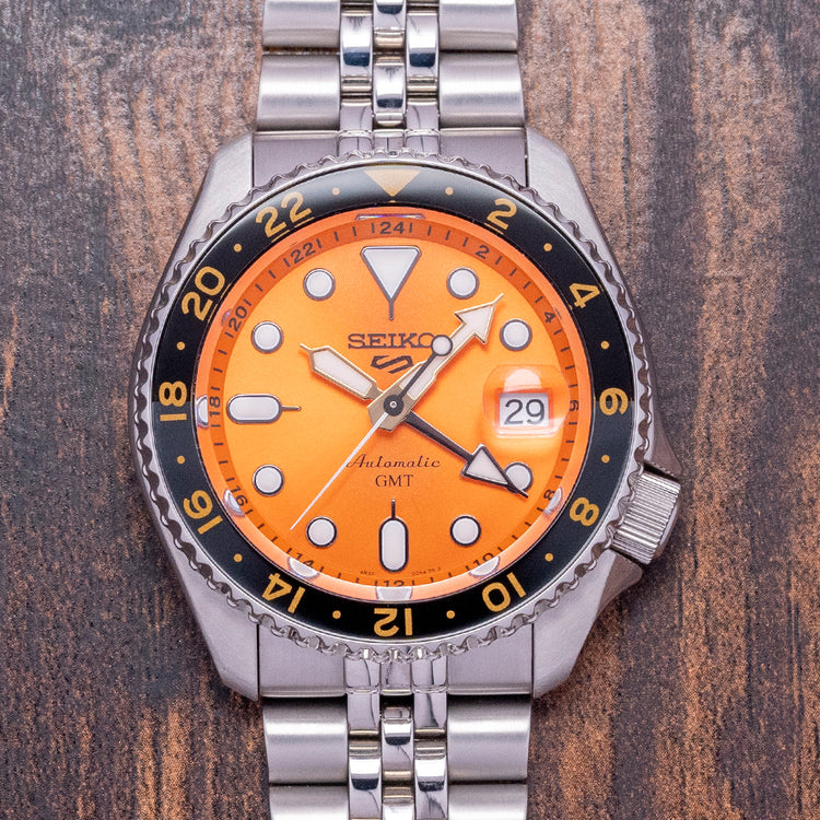 2022 Seiko 5 Sports Orange GMT Automatic SSK005K1