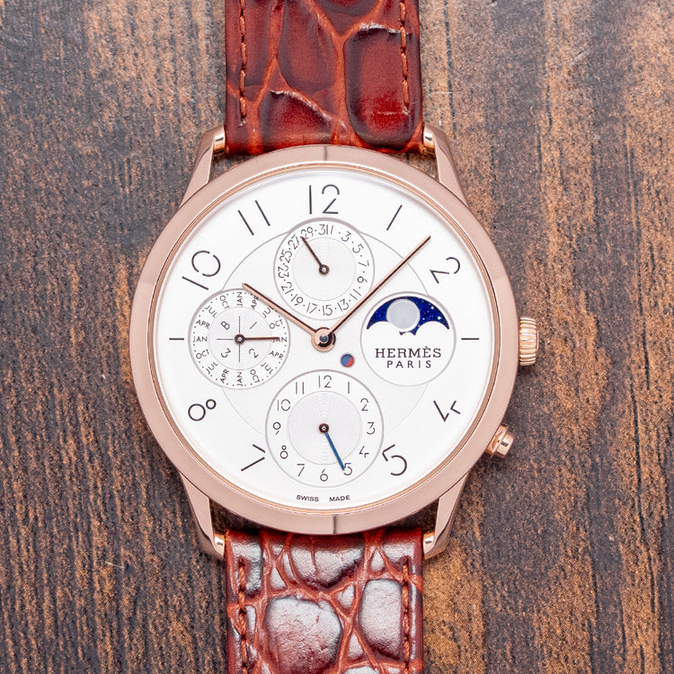 2016 Hermès Slim d'Hermès Quantieme Perpetuel Rose Gold CA3.870