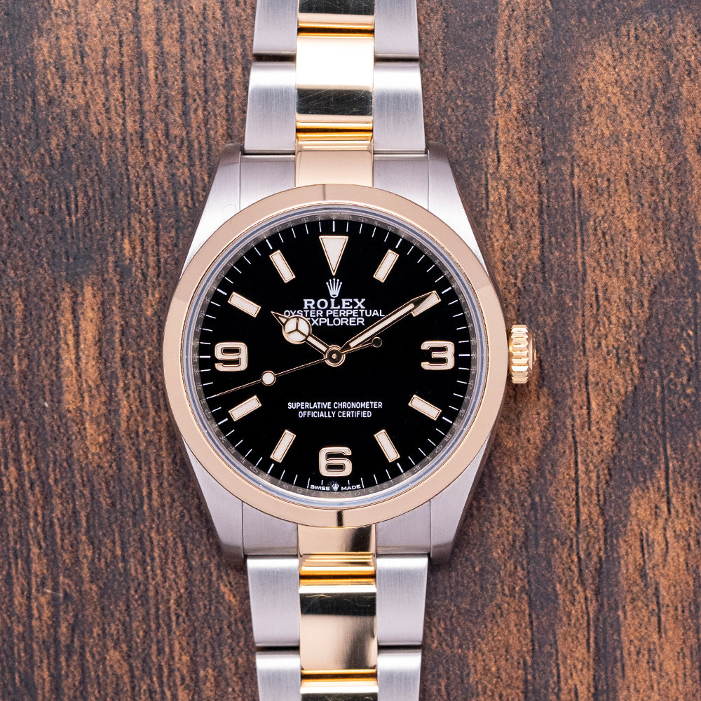 2021 Rolex Explorer I 36mm Steel Gold 124273 - Main Image