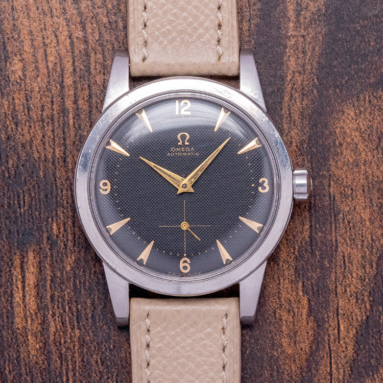 1950 Omega Black Waffle Bumper Automatic Jumbo 36mm 2493-8
