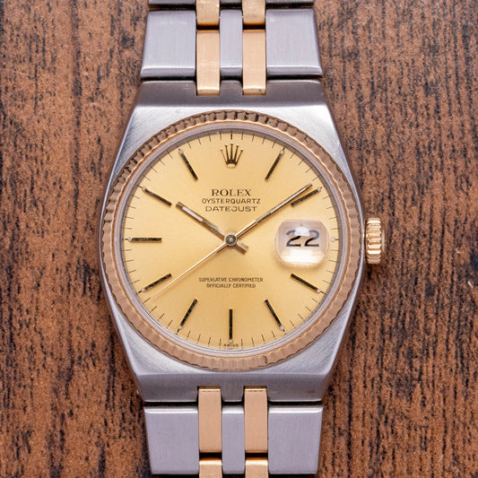 1980 Rolex Oysterquartz Datejust Steel & Gold 17013