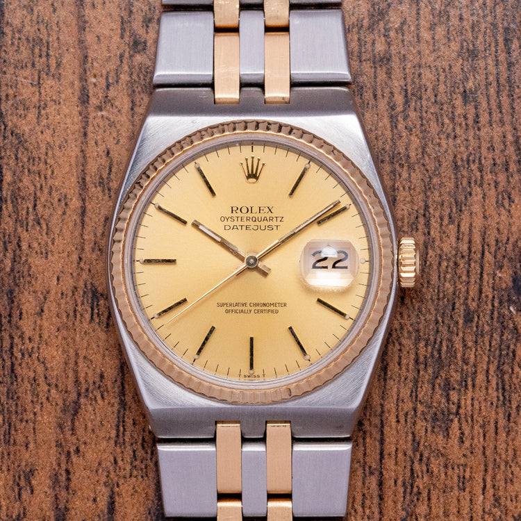 1980 Rolex Oysterquartz Datejust Steel & Gold 17013