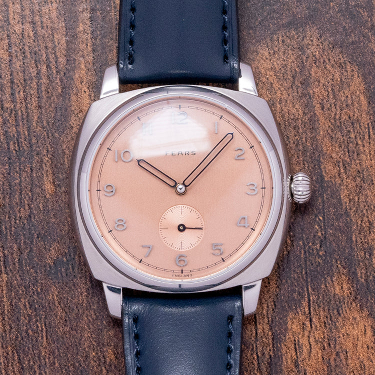 2022 Fears Brunswick Salmon Dial 38mm Exhibition Back