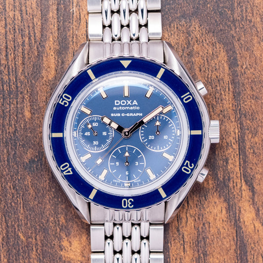 2020s DOXA SUB 200 C-Graph 'Caribbean' Blue 45mm