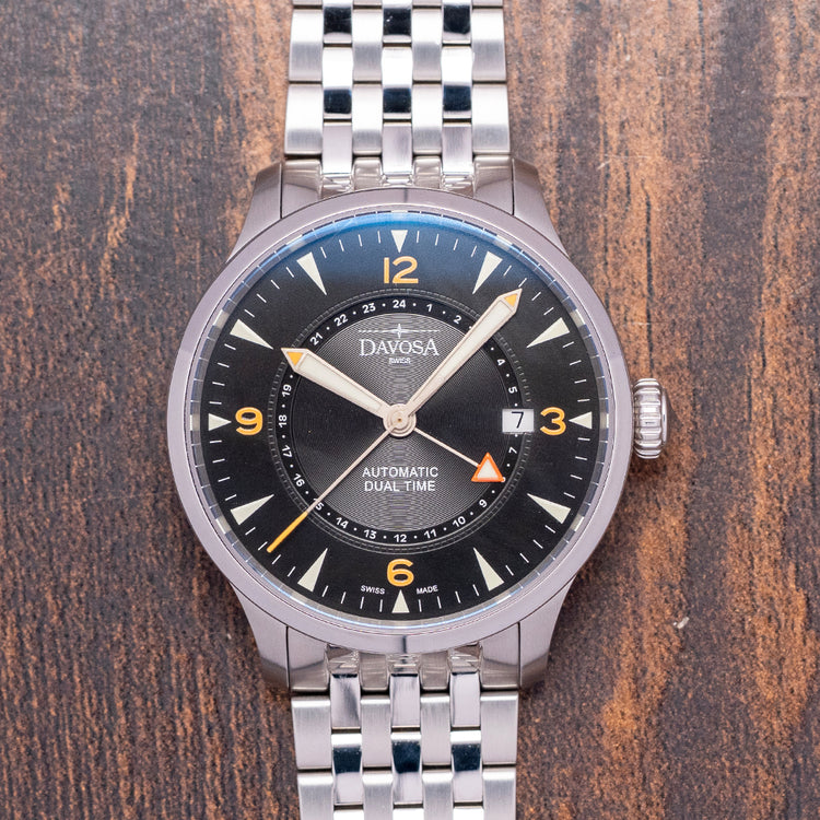 2013 Davosa Vigo Dual Time Auto 40mm on Bracelet 16147554