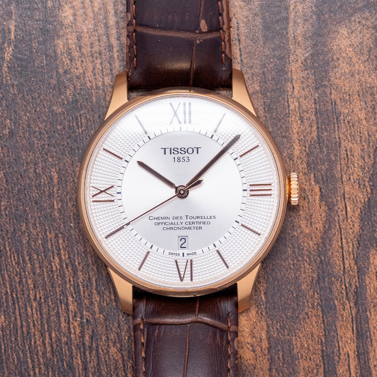 2020s Tissot Chemin Des Tourelles Chronometer Gold Plated 42mm