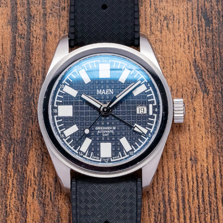 2021 Maen Greenwich 38 GMT Blue Dial Automatic MGG.02